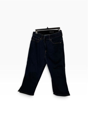Women's Retro Chic Dark Wash Cropped Jeans Size 14